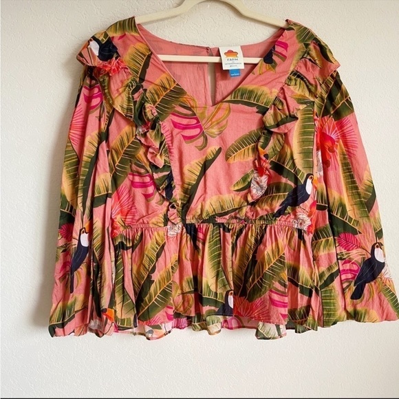 FARM Rio Yasmine Ruffled Blouse Peplum Bird Top
Anthropologie - Picture 2 of 5